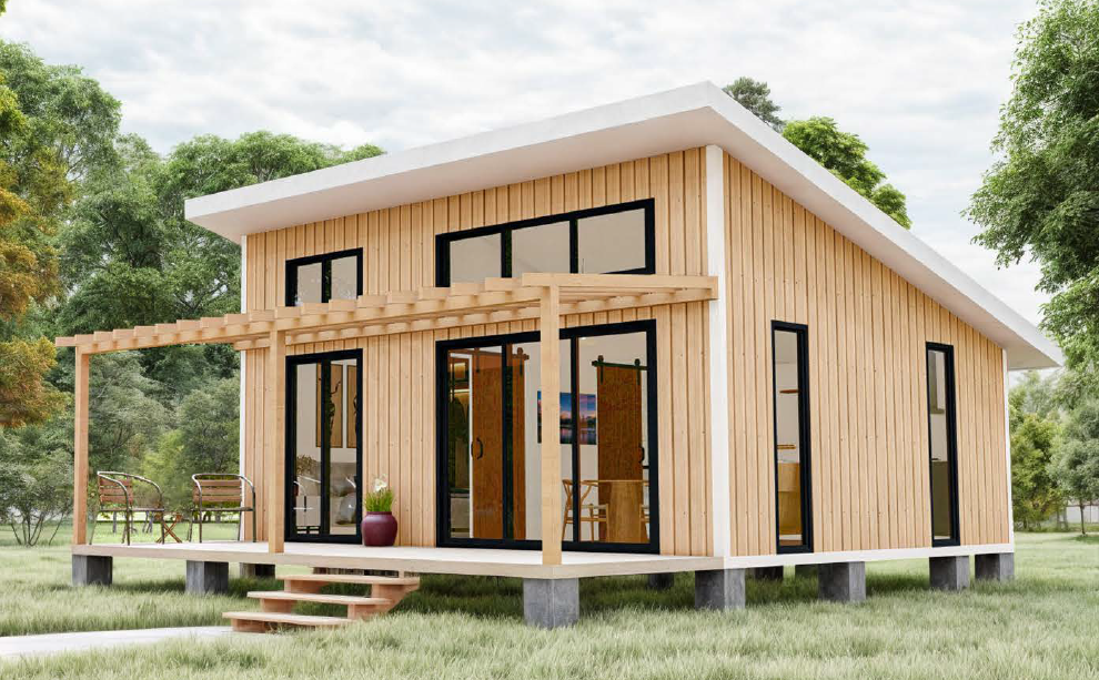 Lake 400 modern compact-home exterior concept