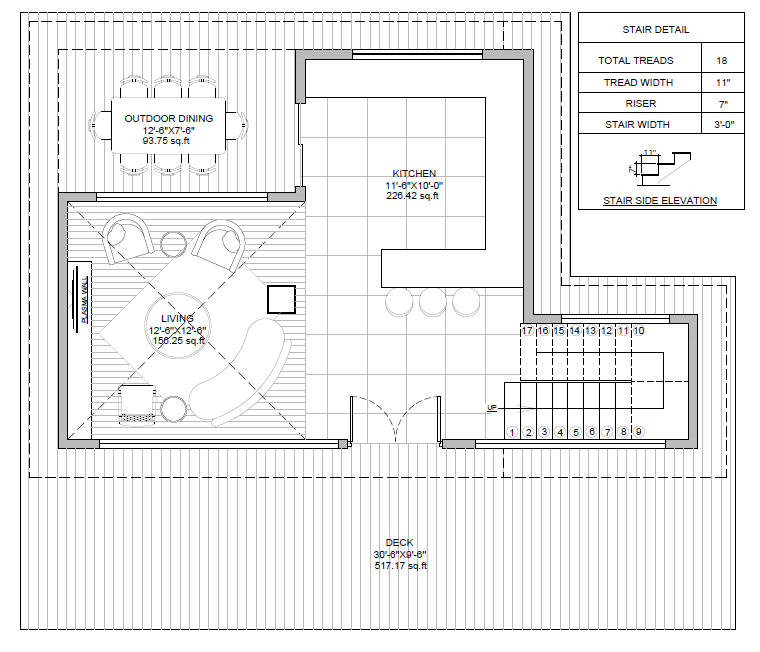 Preliminary Mountain 580 main-level plan